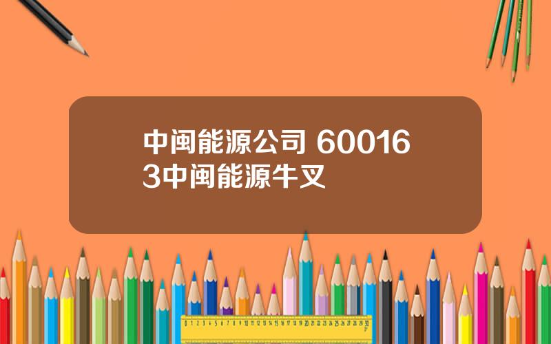 中闽能源公司 600163中闽能源牛叉